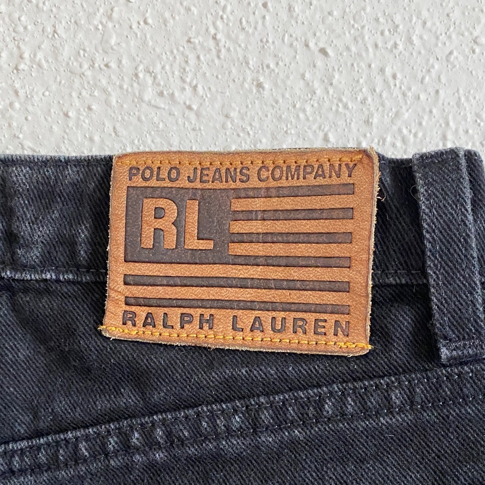 Polo Ralph Lauren Black Distressed Jean Shorts - Picture 4 of 4